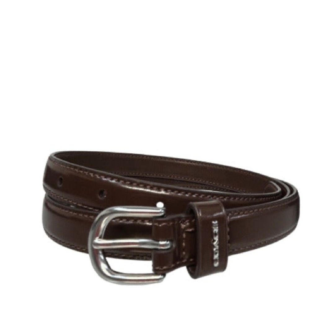 Coach chocolate brown 18mm leather belt
